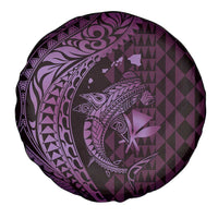 Aloha Hawaii Hammerhead Shark Spare Tire Cover Purple Kakau and Polynesian Tattoo LT03