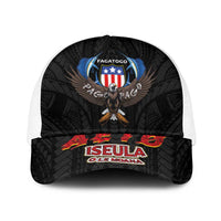 American Samoa Fautasi Baseball Net Cap Pago Pago Aeto and Iseula o le Moana of Fagatogo Black Color - Polynesian Pride
