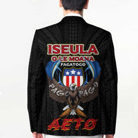 American Samoa Fautasi Blazer Pago Pago Aeto and Iseula o le Moana of Fagatogo Black Color - Polynesian Pride