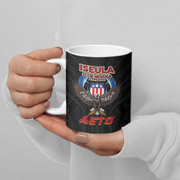 American Samoa Fautasi Ceramic Mug Pago Pago Aeto and Iseula o le Moana of Fagatogo Black Color - Polynesian Pride