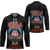 American Samoa Fautasi Hockey Jersey Pago Pago Aeto and Iseula o le Moana of Fagatogo Black Color LT03 - Polynesian Pride