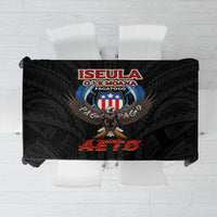 American Samoa Fautasi Tablecloth Pago Pago Aeto and Iseula o le Moana of Fagatogo Black Color - Polynesian Pride