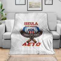 American Samoa Fautasi Blanket Pago Pago Aeto and Iseula o le Moana of Fagatogo White Color - Polynesian Pride