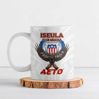 American Samoa Fautasi Ceramic Mug Pago Pago Aeto and Iseula o le Moana of Fagatogo White Color - Polynesian Pride