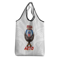 American Samoa Fautasi Grocery Bag Pago Pago Aeto and Iseula o le Moana of Fagatogo White Color - Polynesian Pride