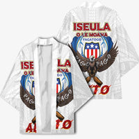 American Samoa Fautasi Kimono Pago Pago Aeto and Iseula o le Moana of Fagatogo White Color - Polynesian Pride