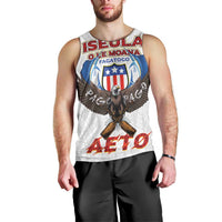 American Samoa Fautasi Men Tank Top Pago Pago Aeto and Iseula o le Moana of Fagatogo White Color - Polynesian Pride