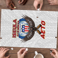 American Samoa Fautasi Puzzle Pago Pago Aeto and Iseula o le Moana of Fagatogo White Color - Polynesian Pride