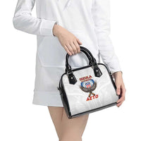 American Samoa Fautasi Shoulder Handbag Pago Pago Aeto and Iseula o le Moana of Fagatogo White Color - Polynesian Pride