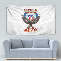 American Samoa Fautasi Tapestry Pago Pago Aeto and Iseula o le Moana of Fagatogo White Color - Polynesian Pride