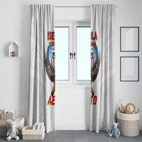 American Samoa Fautasi Window Curtain Pago Pago Aeto and Iseula o le Moana of Fagatogo White Color - Polynesian Pride