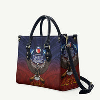 American Samoa Fautasi Leather Bag Pago Pago Aeto and Iseula o le Moana of Fagatogo Red-Blue - Polynesian Pride
