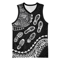 Hawaii Running Basketball Jersey Polynesian Tribal Tattoo