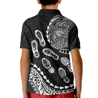Hawaii Running Kid Polo Shirt Polynesian Tribal Tattoo