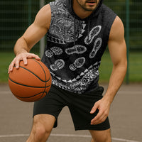 Hawaii Running Sleeveless Hoodie Polynesian Tribal Tattoo