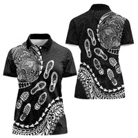 Hawaii Running Women Polo Shirt Polynesian Tribal Tattoo