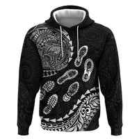 Hawaii Running Zip Hoodie Polynesian Tribal Tattoo