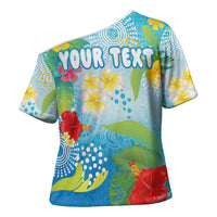 Personalized Hawaii Marathon Cross Shoulder Shirt Polynesian Motif Tropical Style