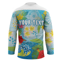 Personalized Hawaii Marathon Hockey Jersey Polynesian Motif Tropical Style