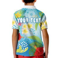 Personalized Hawaii Marathon Kid Polo Shirt Polynesian Motif Tropical Style