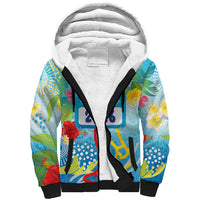 Personalized Hawaii Marathon Sherpa Hoodie Polynesian Motif Tropical Style