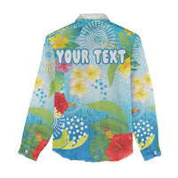 Personalized Hawaii Marathon Women Casual Shirt Polynesian Motif Tropical Style