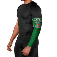 Custom Hawaii Rainbow Warriors Arm Sleeves Polynesian Motif Green Color
