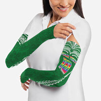 Custom Hawaii Rainbow Warriors Arm Sleeves Polynesian Motif Green Color