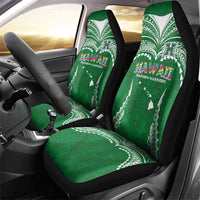 Hawaii Rainbow Warriors Car Seat Cover Polynesian Motif Green Color