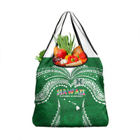 Hawaii Rainbow Warriors Grocery Bag Polynesian Motif Green Color