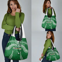 Hawaii Rainbow Warriors Grocery Bag Polynesian Motif Green Color
