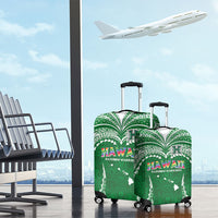 Hawaii Rainbow Warriors Luggage Cover Polynesian Motif Green Color