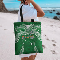 Hawaii Rainbow Warriors Tote Bag Polynesian Motif Green Color