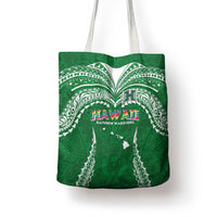 Hawaii Rainbow Warriors Tote Bag Polynesian Motif Green Color