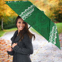 Hawaii Rainbow Warriors Umbrella Polynesian Motif Green Color