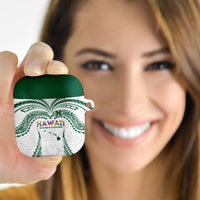Hawaii Rainbow Warriors AirPods Case Polynesian Motif White Color