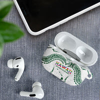 Hawaii Rainbow Warriors AirPods Case Polynesian Motif White Color