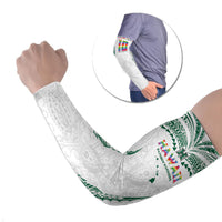 Custom Hawaii Rainbow Warriors Arm Sleeves Polynesian Motif White Color
