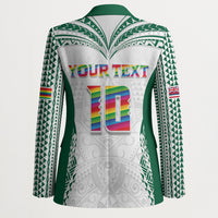 Custom Hawaii Rainbow Warriors Blazer Polynesian Motif White Color