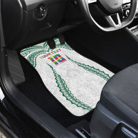 Custom Hawaii Rainbow Warriors Car Mats Polynesian Motif White Color