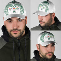 Hawaii Rainbow Warriors Classic Cap Polynesian Motif White Color