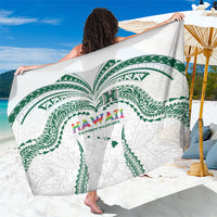 Hawaii Rainbow Warriors Sarong Polynesian Motif White Color