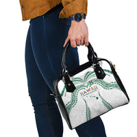 Hawaii Rainbow Warriors Shoulder Handbag Polynesian Motif White Color