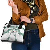 Hawaii Rainbow Warriors Shoulder Handbag Polynesian Motif White Color