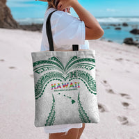 Hawaii Rainbow Warriors Tote Bag Polynesian Motif White Color