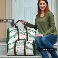Hawaii Rainbow Warriors Travel Bag Polynesian Motif White Color