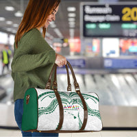Hawaii Rainbow Warriors Travel Bag Polynesian Motif White Color
