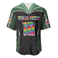 Custom Hawaii Rainbow Warriors Baseball Jersey Polynesian Motif Black Color