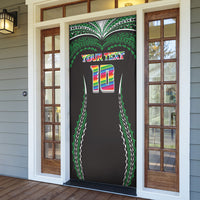 Custom Hawaii Rainbow Warriors Door Cover Polynesian Motif Black Color