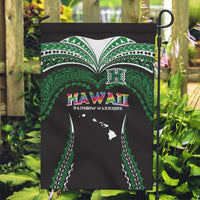 Hawaii Rainbow Warriors Garden Flag Polynesian Motif Black Color